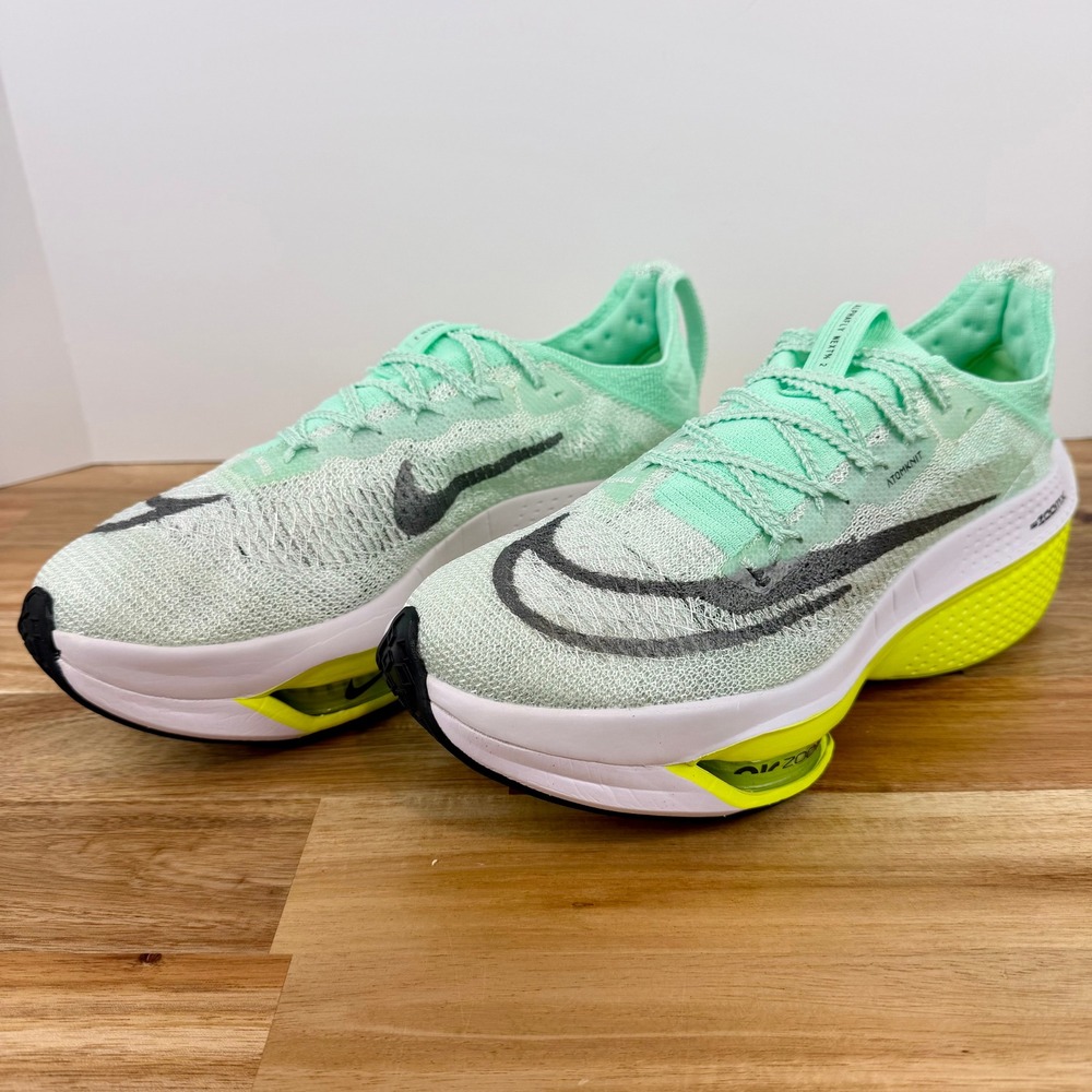 Nike Air Zoom Alphafly Next% 2 Mens 8.5 Mint Foam Volt Running Shoes DV9425-300